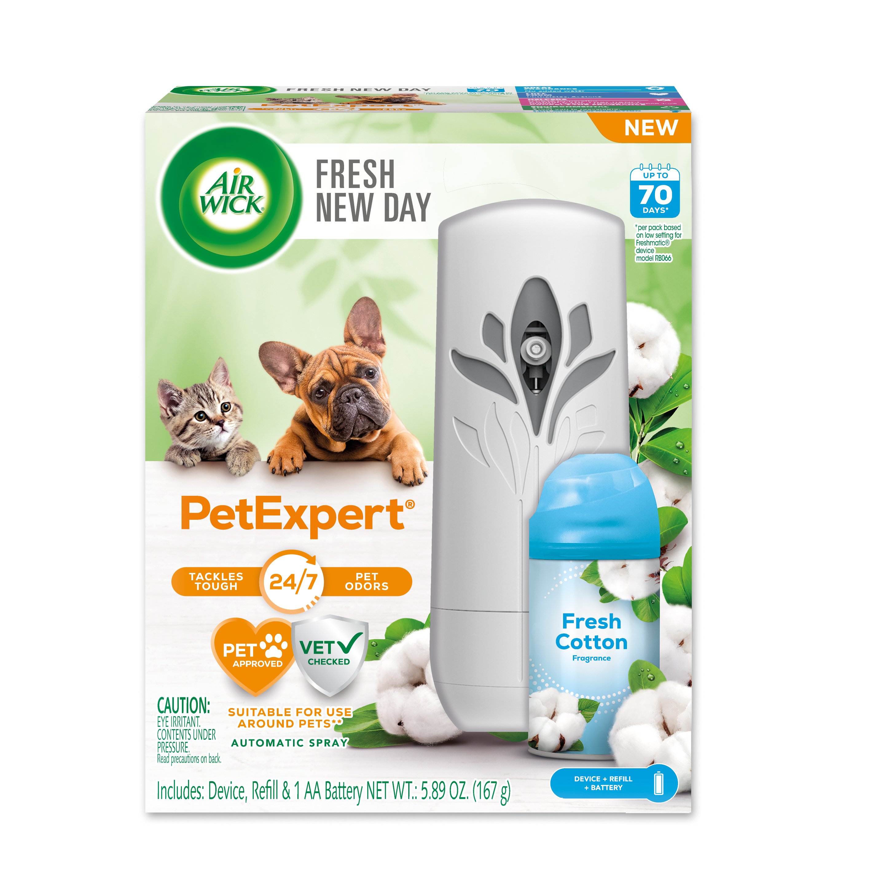 AIR WICK® Automatic Spray – Fresh New Day Pet Fresh Cotton - Kit